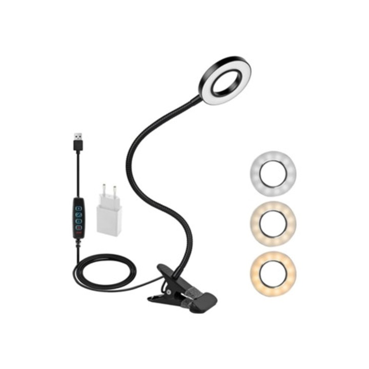 360-ban forgatható, 3 üzemmódú, 10 intenzitású, 12W-os LED lámpa