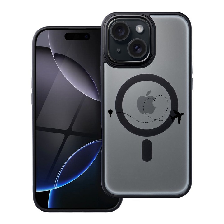 BestCase® Husa Compatibila cu Apple iPhone 12 cu Design Love To Travel, Shockproof Shield MagSafe Anti-Soc TPU, 2092176 FR 746