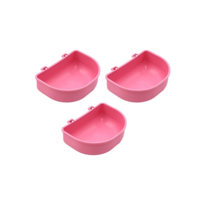 Комплект хранилка и поилка за животни, 3 части, за морски свинчета, чинчили и зайци