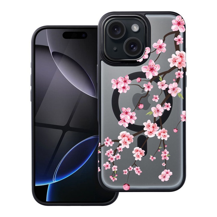 BestCase® Husa Compatibila cu Apple iPhone 11 cu Design Japan Cherry tree, Shockproof Shield MagSafe Anti-Soc TPU, 2092175 FR 1475