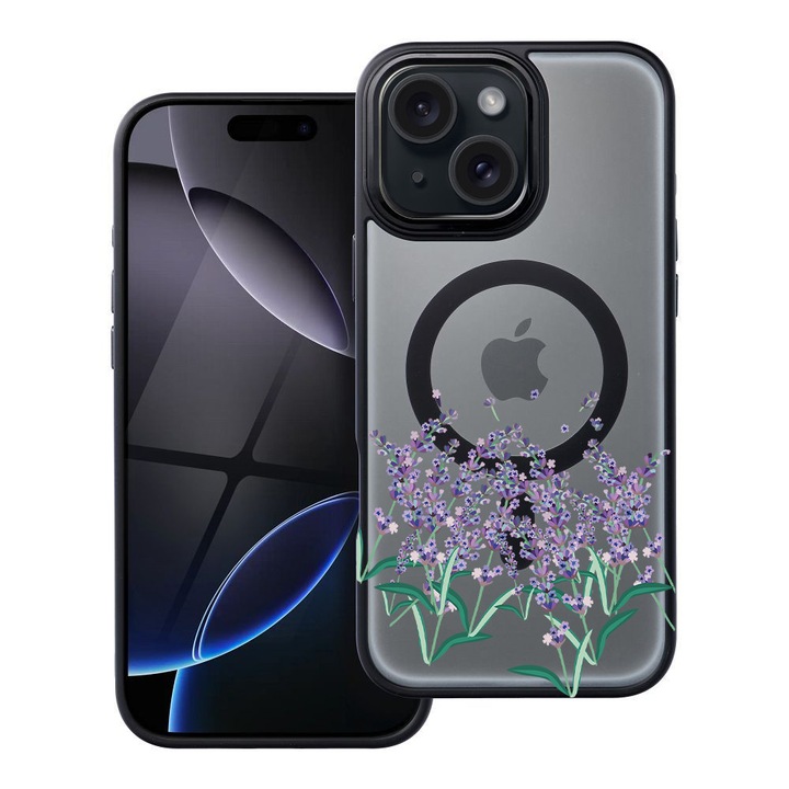 BestCase® Husa Compatibila cu Apple iPhone 11 cu Design Lavender, Shockproof Shield MagSafe Anti-Soc TPU, 2092175 FR 1430