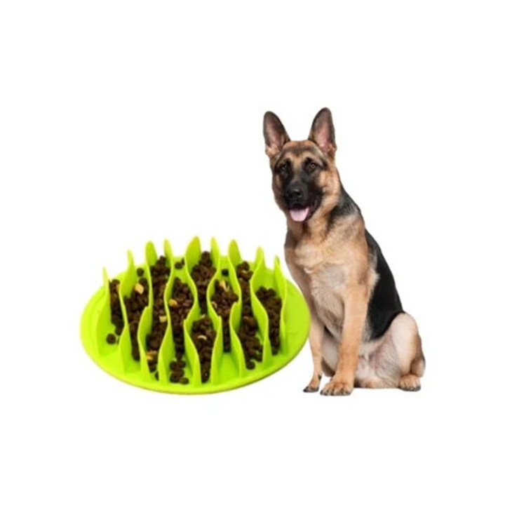 Comedero de alimentare lenta pentru caini mari, medii si catei, set