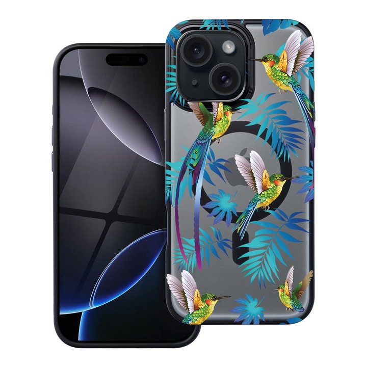 BestCase® Husa Compatibila cu Apple iPhone 11 cu Design Wild Tropical, Shockproof Shield MagSafe Anti-Soc TPU, 2092175 FR 186