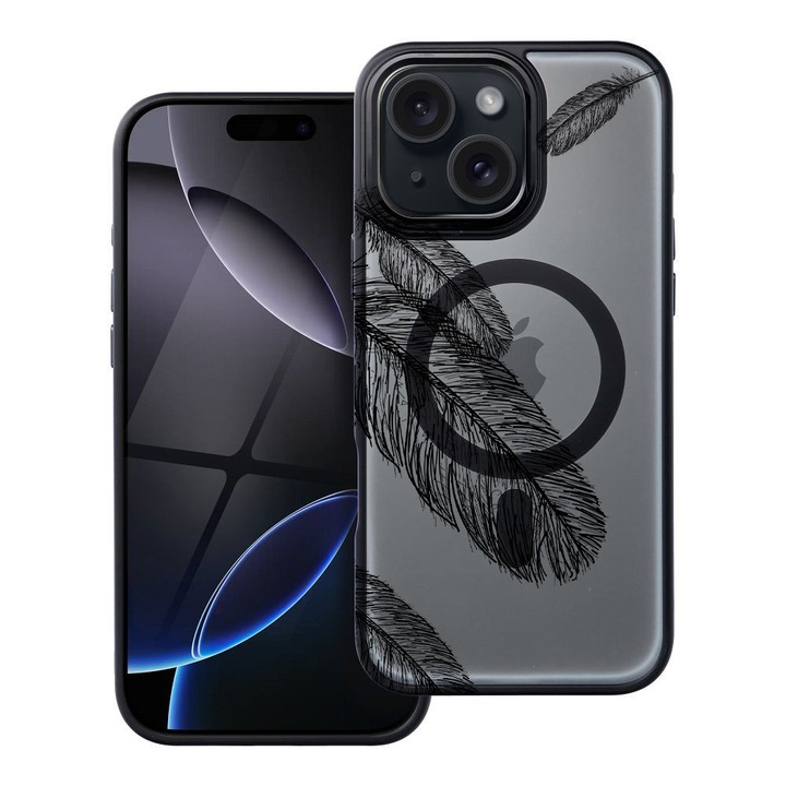 BestCase® Husa Compatibila cu Apple iPhone 11 cu Design Lace Pink, Shockproof Shield MagSafe Anti-Soc TPU, 2092175 FR 18