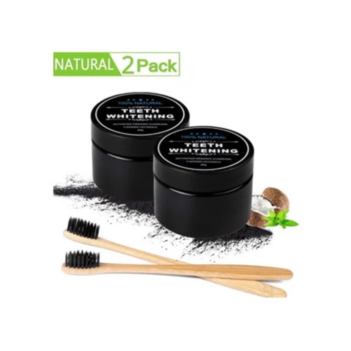 Pudra de Albire Dentara cu Carbune Activ, 60g