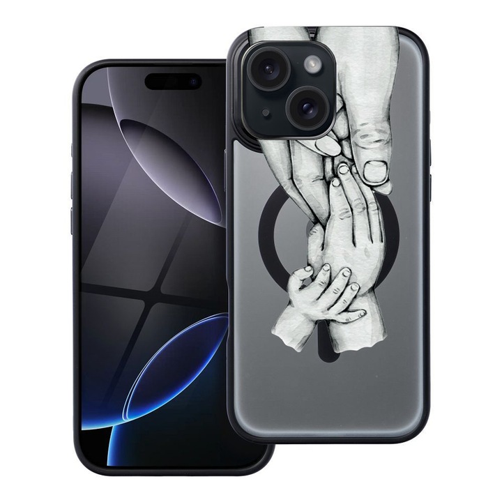 BestCase® Husa Compatibila cu Apple iPhone 11 cu Design Family, Shockproof Shield MagSafe Anti-Soc TPU, 2092175 FR 959