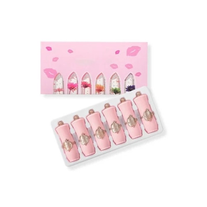 Комплект червила Crystal Flower Jelly, променящи цвета си, комплект