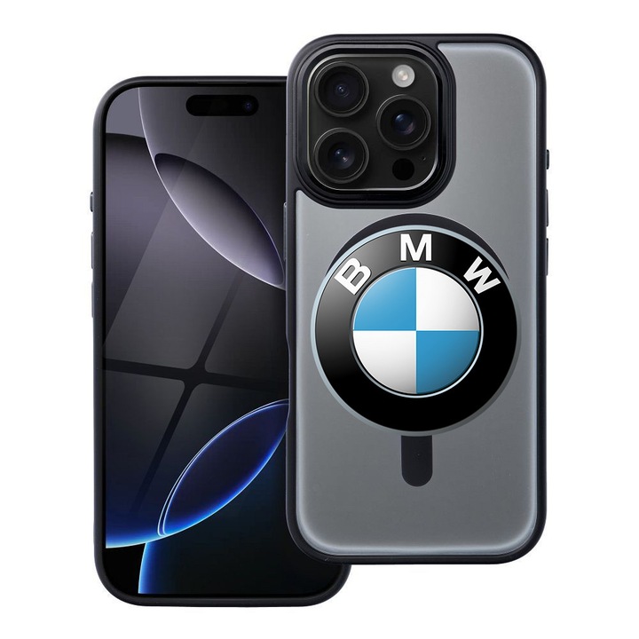BestCase® Husa Compatibila cu Apple iPhone 16 Pro cu Design BMW, Shockproof Shield MagSafe Anti-Soc TPU, 1937309 FR 1750