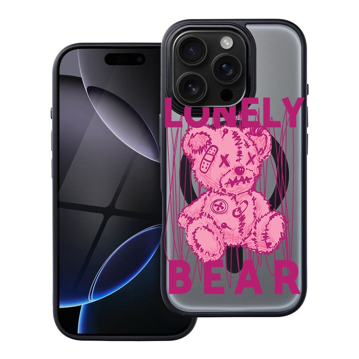 BestCase® Husa Compatibila cu Apple iPhone 14 Pro cu Design Teddy Bear Lonely, Shockproof Shield MagSafe Anti-Soc TPU, 1937297 FR 1565