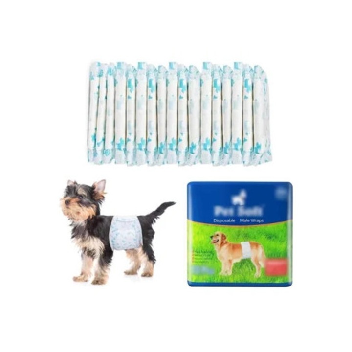 Panale absorbante pentru caini, ajustabile, fara parfum