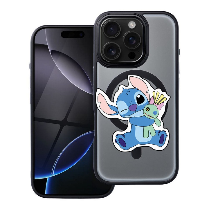 BestCase® Husa Compatibila cu Apple iPhone 15 Pro Max cu Design Lilo, Shockproof Shield MagSafe Anti-Soc TPU, 1937305 FR 1616