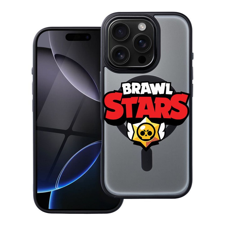 BestCase® Husa Compatibila cu Apple iPhone 14 Pro Max cu Design Brawl Stars, Shockproof Shield MagSafe Anti-Soc TPU, 1937298 FR 1610