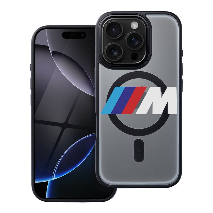BestCase® Husa Compatibila cu Apple iPhone 15 Pro Max cu Design BMW M Power, Shockproof Shield MagSafe Anti-Soc TPU, 1937305 FR 1752