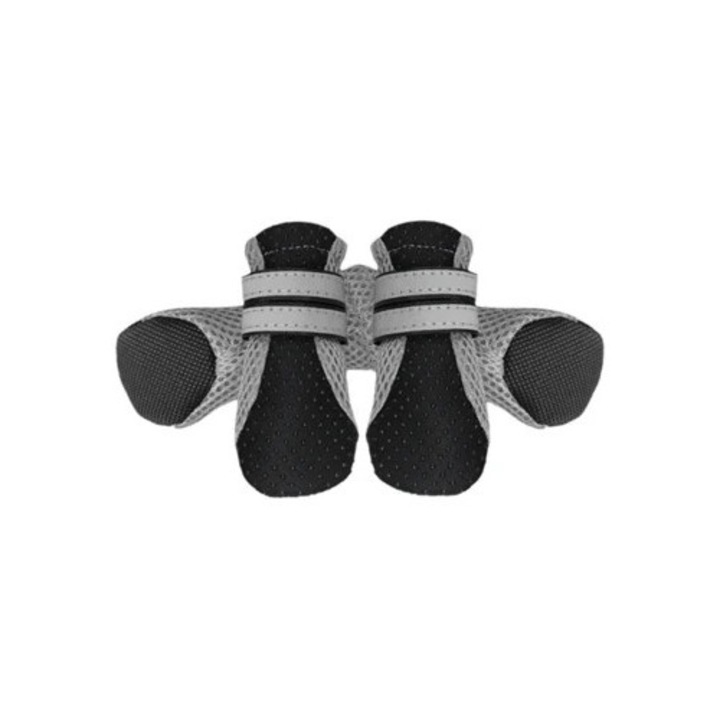 Botine pentru caini, material respirabil, uscare rapida, talpa antiderapanta, set pentru rase mici