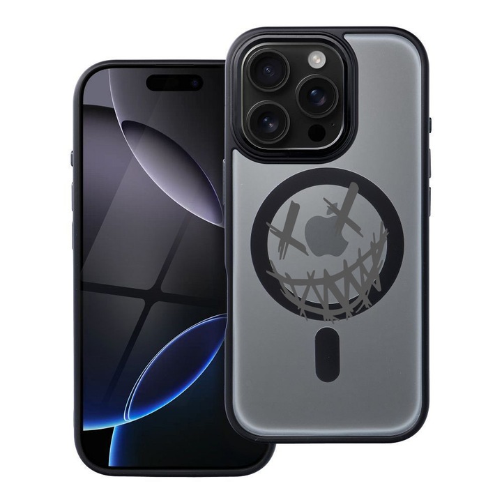 BestCase® Husa Compatibila cu Apple iPhone 14 Pro Max cu Design Cross, Shockproof Shield MagSafe Anti-Soc TPU, 1937298 FR 1471