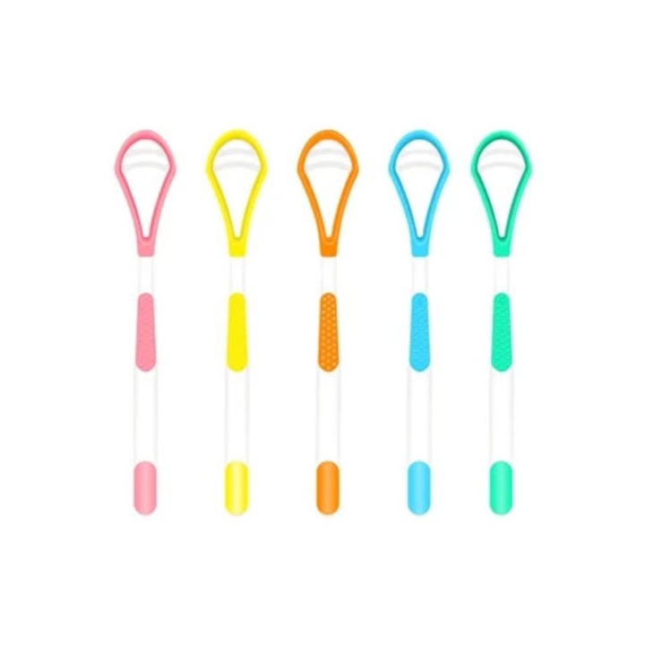 5 darab nyelvkaparó készlet, szájápolás gyerekeknek, klasszikus fogkefék