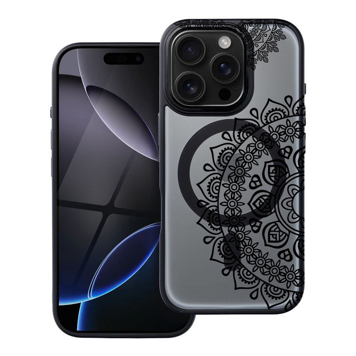 BestCase® Husa Compatibila cu Apple iPhone 15 Pro cu Design Spring Flower, Shockproof Shield MagSafe Anti-Soc TPU, 1937303 FR 64