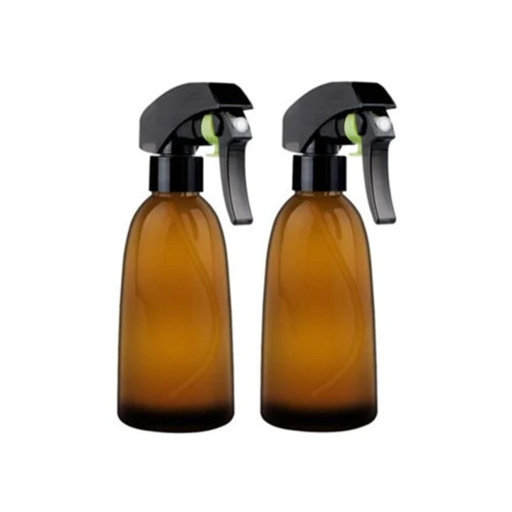Sticle set de 2, 7 oz, culoare chihlimbar, cu duza ajustabila pentru stropire
