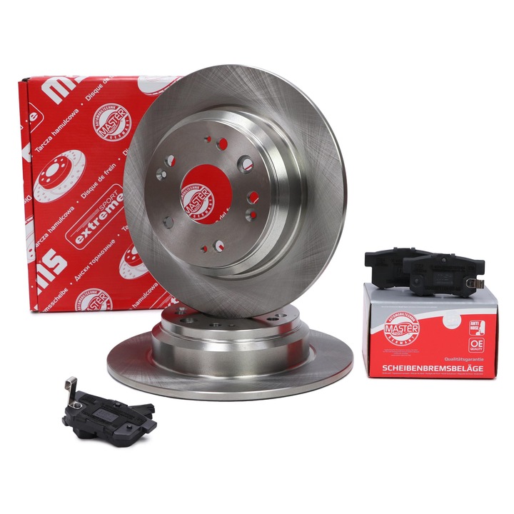 Fékbetét és féktárcsa készlet Master-Sport Honda Accord VII-hez, 282x9mm, hátsó, 2003-2008