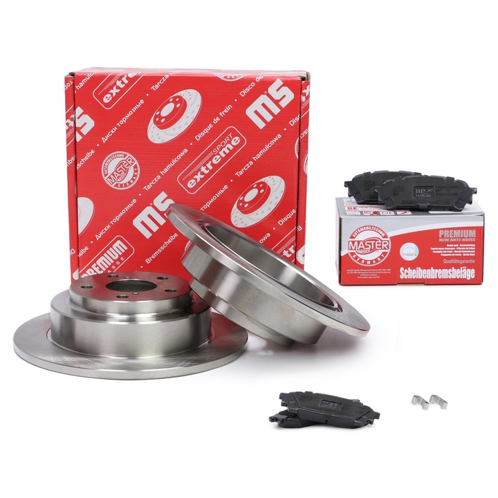 Master-Sport féktárcsa és betét készlet, Subaru Forester (SG_), Impreza (GG, GD) típusokhoz, 266mm, 10mm vastagság