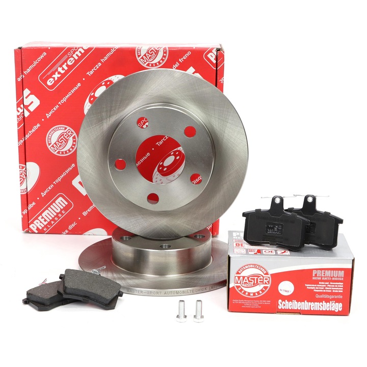 Fékbetét és féktárcsa készlet Master-Sport, Audi A4 B5 (8D2), A4 B5 Avant (8D5), 245mm, 5 lyuk, 16.6mm vastagság
