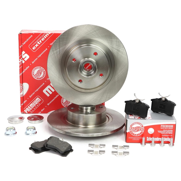 Féktárcsa és fékbetét készlet csapággyal Renault Scenic II, Megane II, 270x80, 4 lyuk