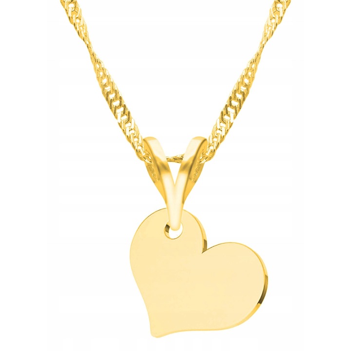 Nyaklánc Medállal, Larezo, Szerelem Szíve, 925 Ezüst, Kövek Nélkül, 1 x Prémium Ékszer Doboz, Ideális Ajándék, 0.3 g, 45 cm, Arany