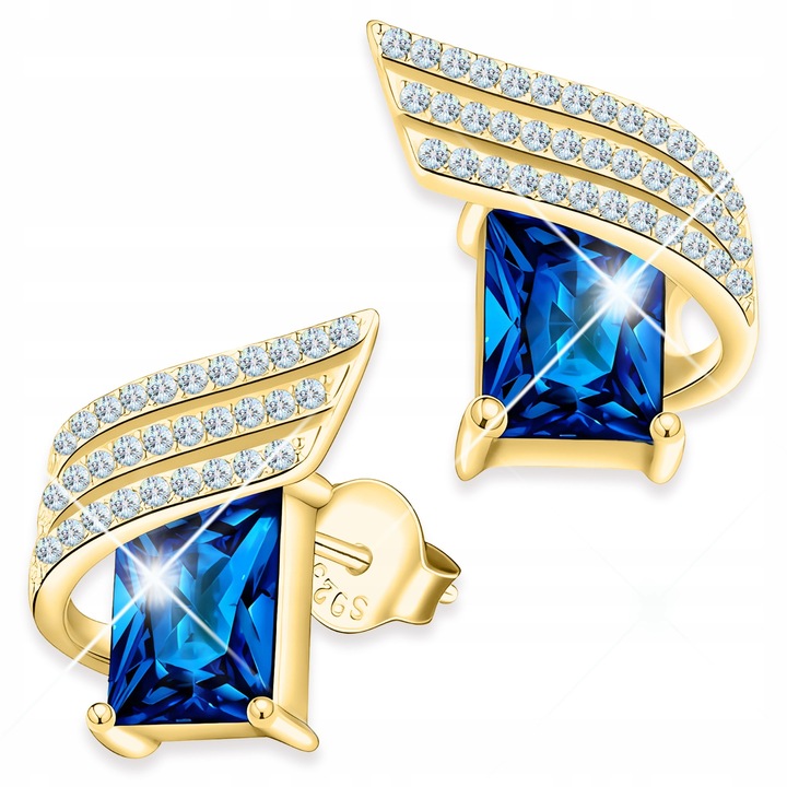 Cercei, Larezo, Argint 925, Zirconiu, 1 Cutie Pentru Bijuterii Premium, Ideal Pentru Cadou, 2.4 g, 1.3 x 0.13