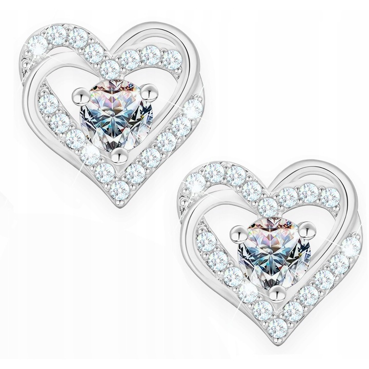 Cercei, Larezo, Ochi Argint 925, Zirconiu, 1 Cutie Pentru Bijuterii Premium, Ideal Pentru Cadou, 1.7 g, 1.3 x 0.13