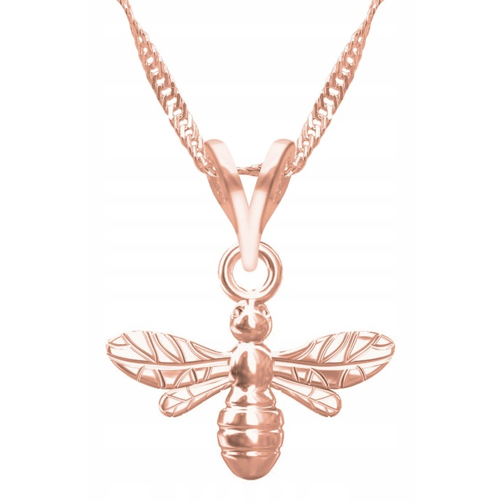 Nyaklánc medállal, Larezo, Pók, 925-ös ezüst, Kövek nélkül, 1 x Prémium ékszerdoboz, Ideális ajándéknak, 0.3 g, Hossza 45 cm, Rózsaszín