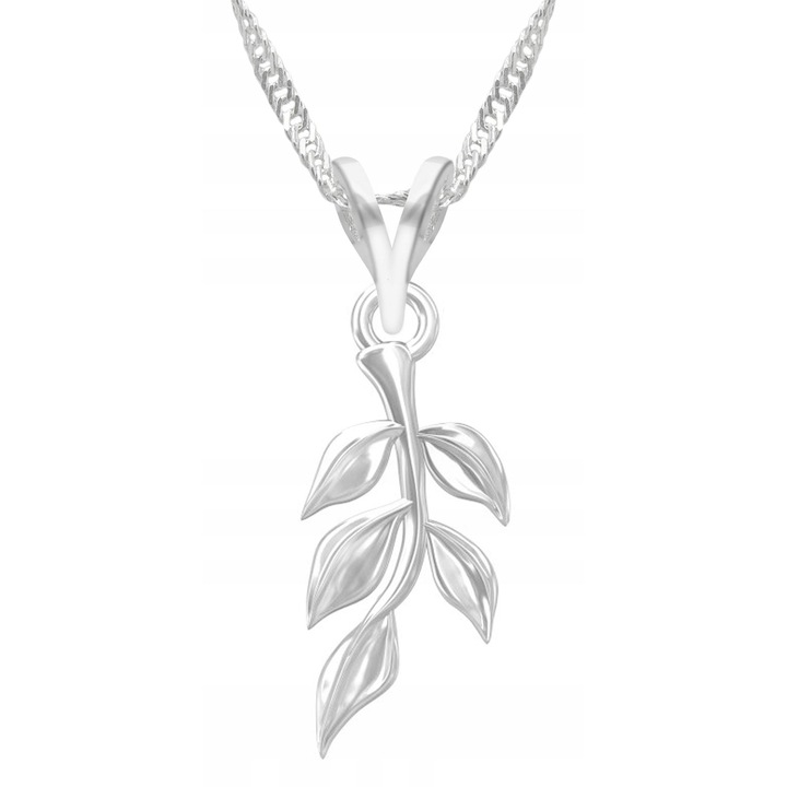 Nyaklánc medállal, Larezo, Natura Lisa, 925-ös ezüst, kövek nélkül, 1 x prémium ékszerdoboz, ideális ajándék, 0.3 g, hossza 45 cm, ezüstszínű