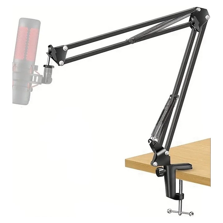 Suport metalic de microfon, Negru, Shein, Dimensiunea 35x35 cm