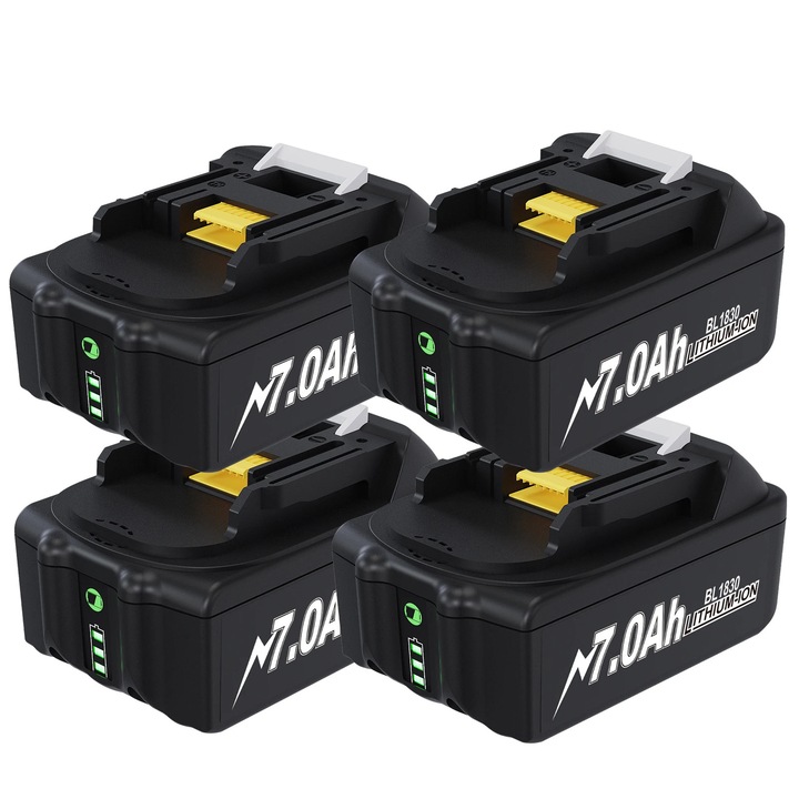 Baterie Recarcabila BL1830 7000mAh, 18V, Pentru Makita, Celula Lithium-ion 1860, Compatibila cu Unelte Makita, Model BL1860, LXT400, 4B