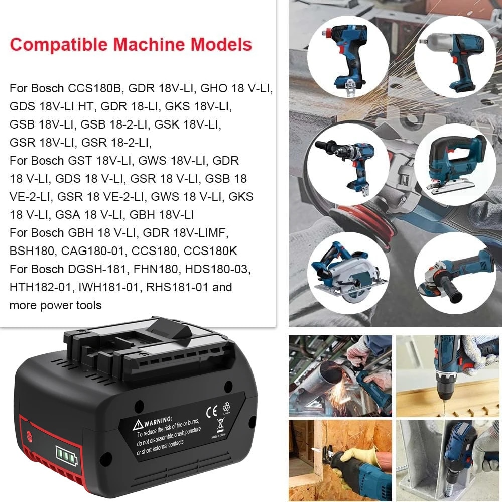 Baterie de schimb BOSCH Professional, 18V, Li-ion, BAT609/BAT610 ...