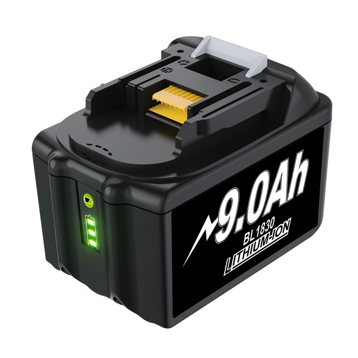 Baterie pentru Makita BL1830, 18V, Lithium-ion, Reincarcabila, Compatibila cu Seria BL1860, Pentru Surubelnita, 9.0A