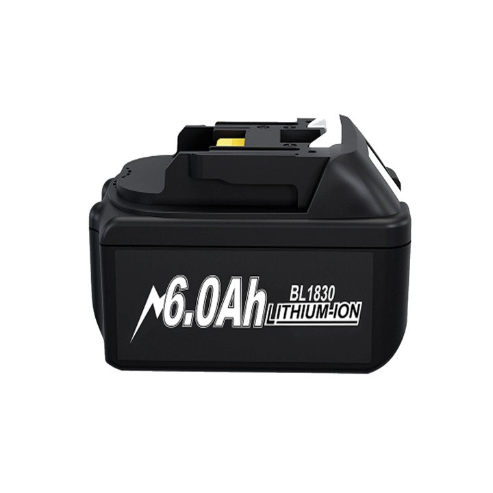 Baterie BL1830 pentru Makita 18V, Tip 18650 Lithium-ion, Reincarcabila, Compatibila cu Seria BL1860, pentru Surubelnita, 6.0A