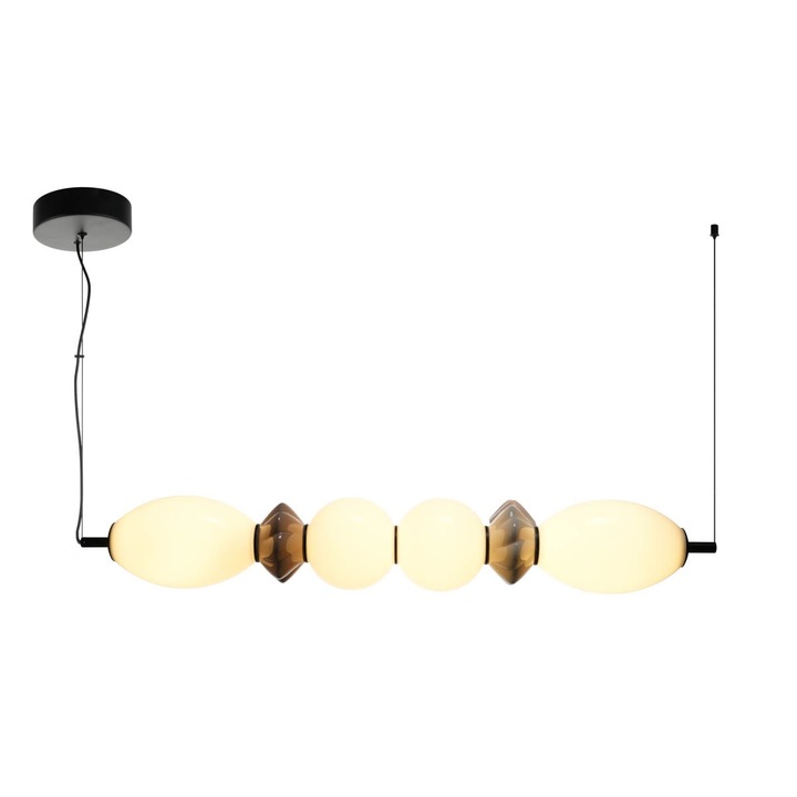 Lampa suspendată Italux Balos 23W 2840 lm LED negru mat 120cm