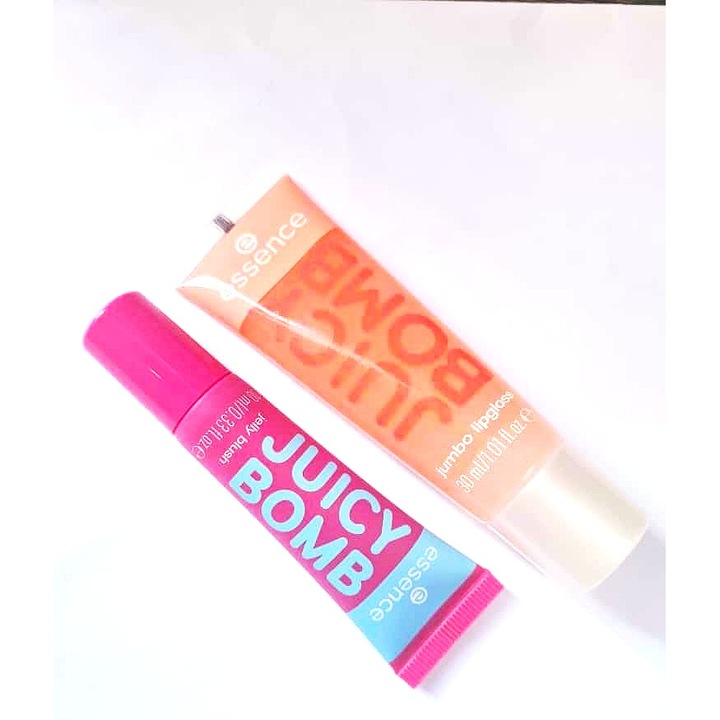 Set Jumbo Juicy Bomb, Essence, luciu de buze 30 ml, nuanta 01, efect glossy