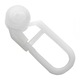 Set 100 Carlige din plastic alb cu rotita pentru Sine