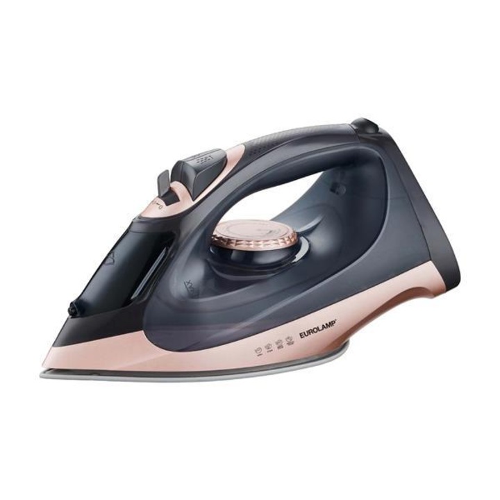 Fier de calcat cu abur EUROLAMP 2600W cu placa ceramica, functii anticalcar si antipicurare,300ml
