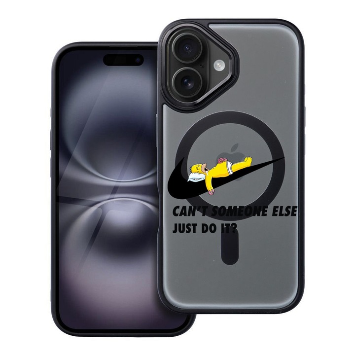 BestCase® Kompatibilis tok Apple iPhone 16-hoz Simpson Just Do It dizájnnal, Ütésálló MagSafe Anti-Shock TPU, 1937307 FR 751