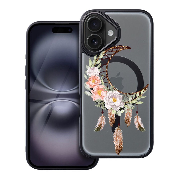 BestCase® Husa Compatibila cu Apple iPhone 16 cu Design Dreamcatcher, Shockproof Shield MagSafe Anti-Soc TPU, 1937307 FR 951