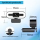 Уеб камера 4K, DONFANLIA®, LED регулируем на 3 нива на интензивност, вграден микрофон, автофокус, функция за адаптивно намаляване на шума, капак за поверителност, корекция на светлината, въртене на 360 градуса, USB, съвместима с Xbox, Zoom, Skype, черна