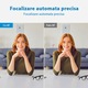Уеб камера 4K, DONFANLIA®, LED регулируем на 3 нива на интензивност, вграден микрофон, автофокус, функция за адаптивно намаляване на шума, капак за поверителност, корекция на светлината, въртене на 360 градуса, USB, съвместима с Xbox, Zoom, Skype, черна