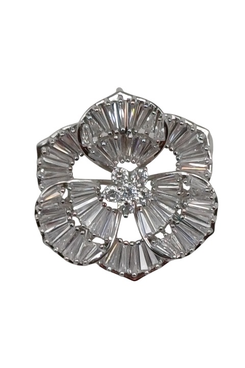 Brosa din argint 925 TSR, cu pietre zirconiu model 1TLXS8