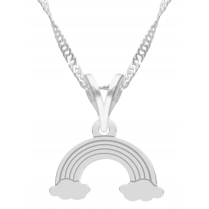 Colier Cu Pandantiv, Larezo, Tais, Argint 925, Fara Pietre, 1 x Cutie Pentru Bijuterii Premium, Ideal Pentru Cadou, 0.3 g, Lungime 45 cm, Argintiu