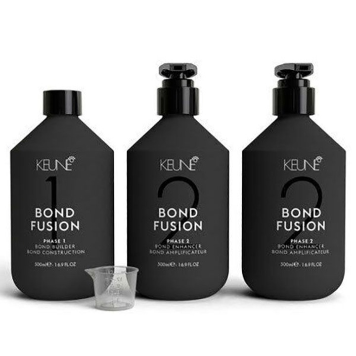 Set tratamente păr Keune Bond Fusion 3x500ml, protecție și refortifiere, unisex, pentru păr fragil
