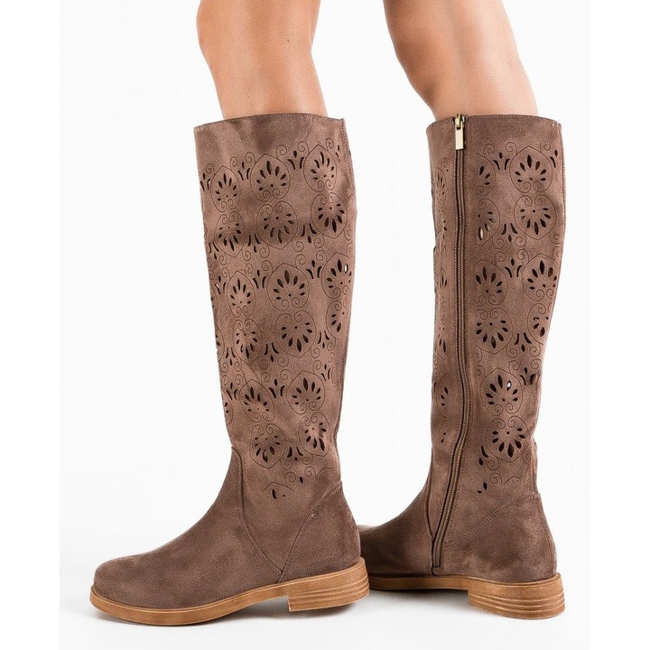 Cizme dama Kavana Khaki, Kaki