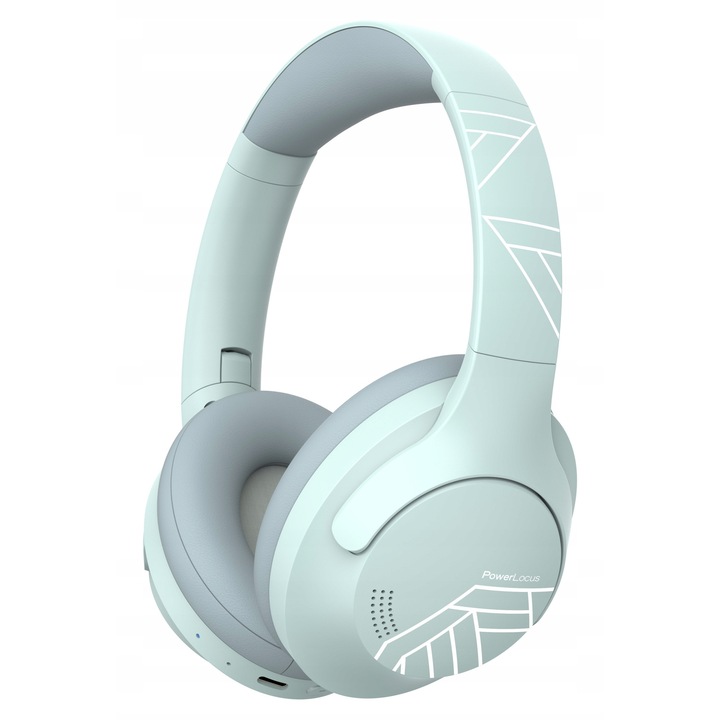 PowerLocus P3 vezeték nélküli fejhallgató, Bluetooth 5.3, 50+ óra üzemidő, mikrofon, tok mellékelve