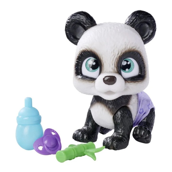 Фигурка Simba Pamper Petz панда, 15 см, синьо/розово